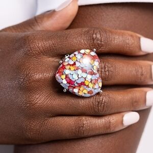 Colorful Heart-Shaped Ring